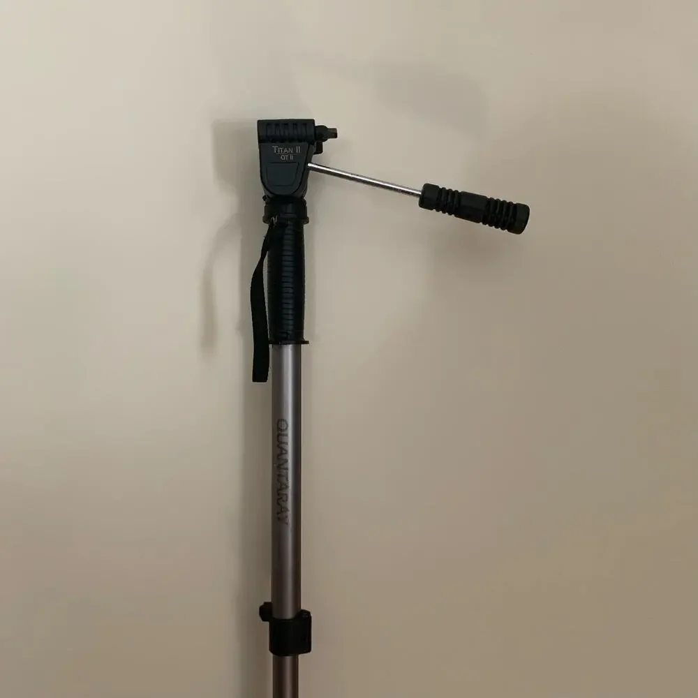 Heavy Duty Camera Monopod Quantaray Titan II Adjustable Aluminum w Grip Strap